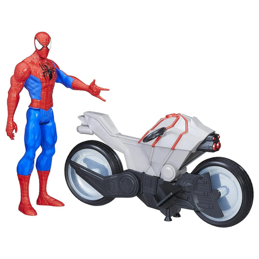 Marvel Spider-Man: 12-Inch Titan Hero Series with Spider Cycle