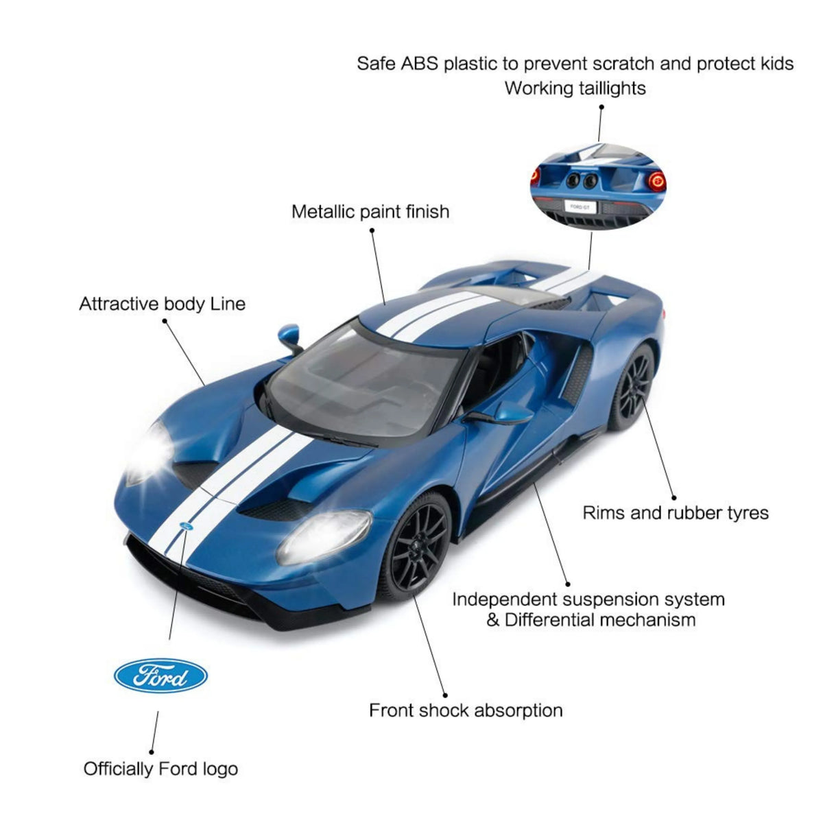 RASTAR 1/14 R/C Ford GT Remote Control Car