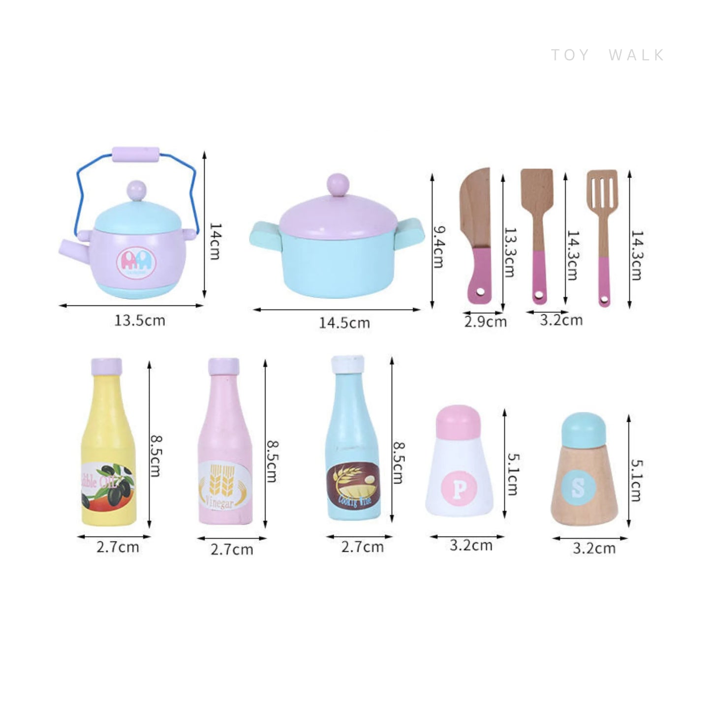 Deluxe Pastel Wooden Kitchen Set – Combo Cooking, Baking & Laundry Station