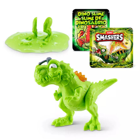 ZURU Smashers Mini Jurassic Light Up Dino Mystery Egg with Slime & Light-Up Action Figure