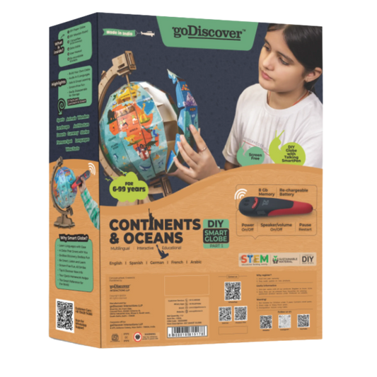 GoDiscover Smart DIY Glode Continents & Oceans