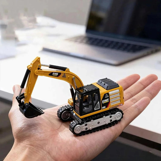 Mini RC Construction Excavotor 1/64 Scale | USB-C Rechargable