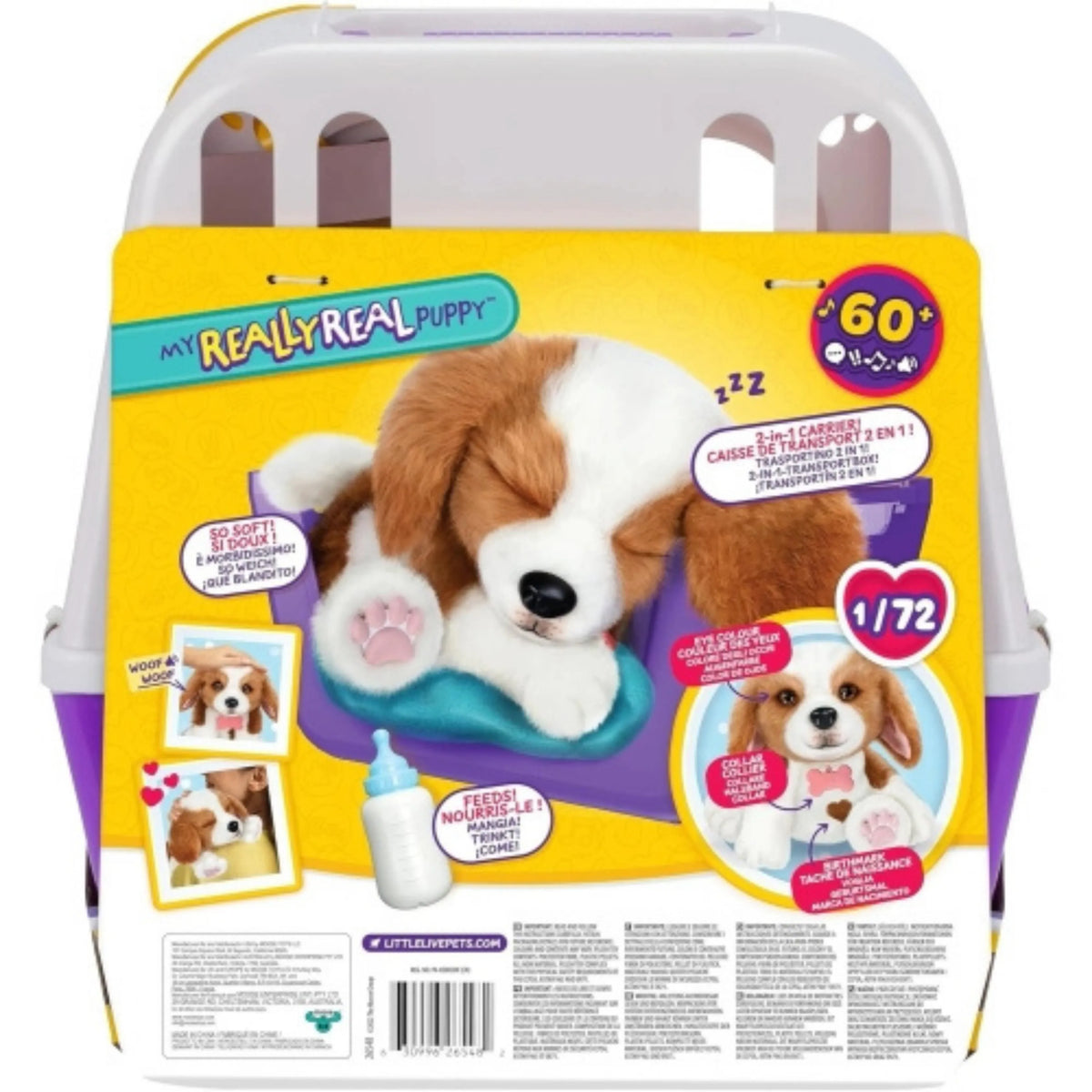 Little Live Pets My Really Real Puppy Patches The Beagle Interactive Plush Dog with 2-in-1 Carrier Bed
