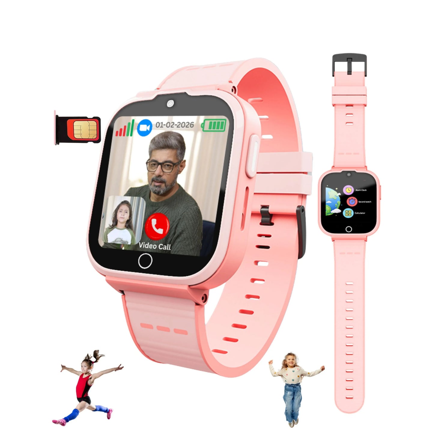 SPIKY Cyclops 4G Kids Smart Watch with Video Call & GPS Tracking