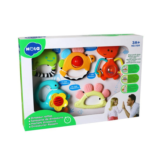 Hola 1109 Dinosaur Rattles for 3M+ Ages