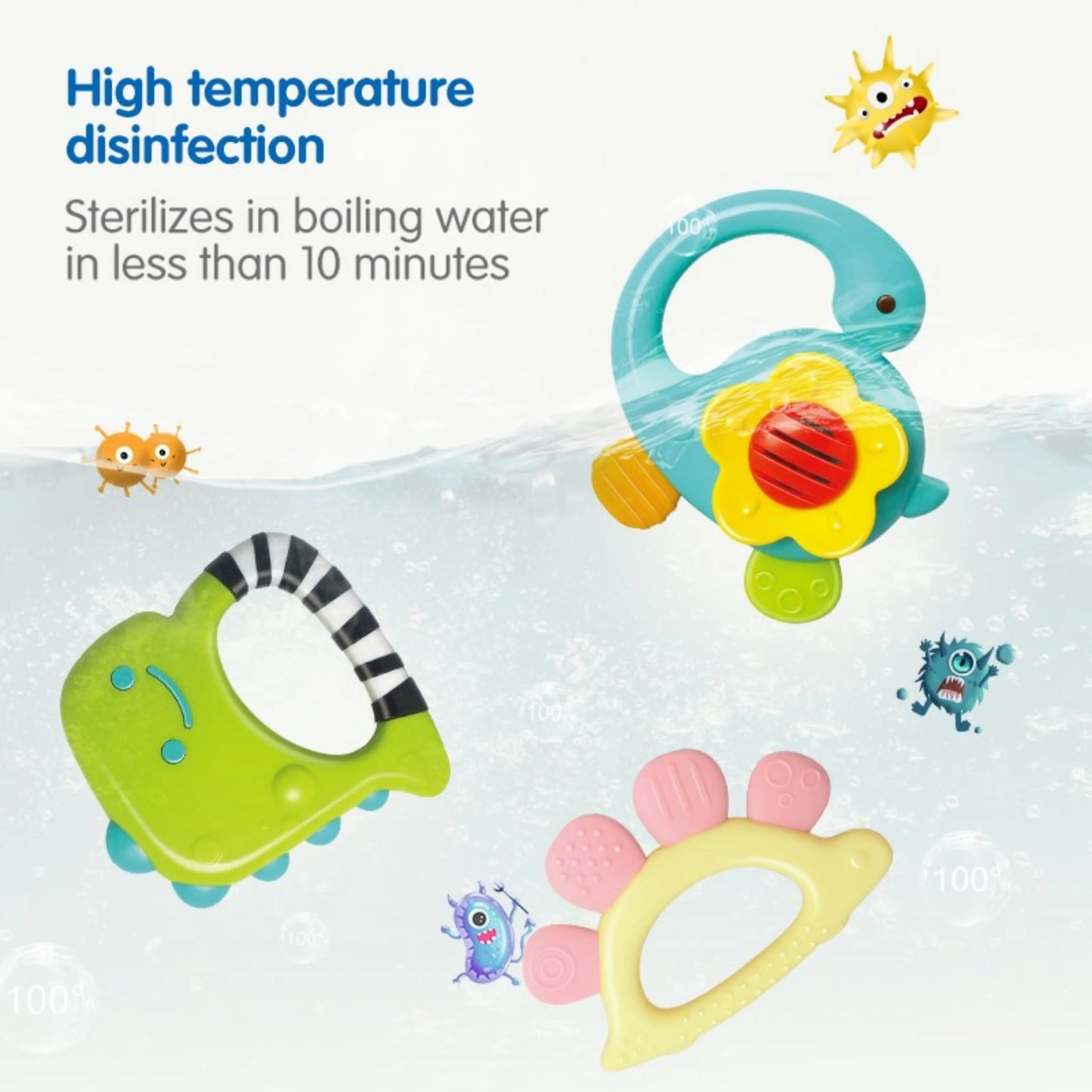 Hola 1109 Dinosaur Rattles for 3M+ Ages