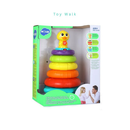 Hola 2101 Little Rainbow Duck Stacking Toy for 6M+ Ages