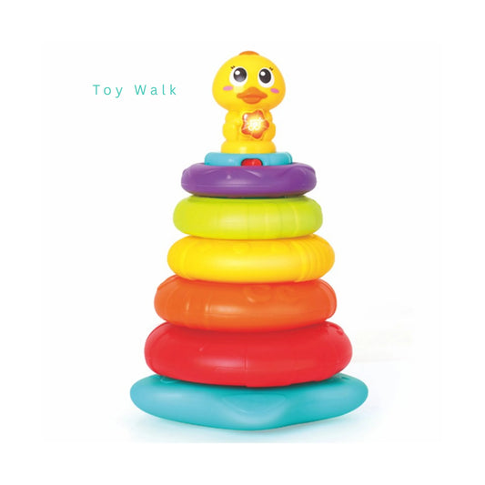 Hola 2101 Little Rainbow Duck Stacking Toy for 6M+ Ages