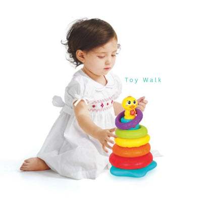 Hola 2101 Little Rainbow Duck Stacking Toy for 6M+ Ages