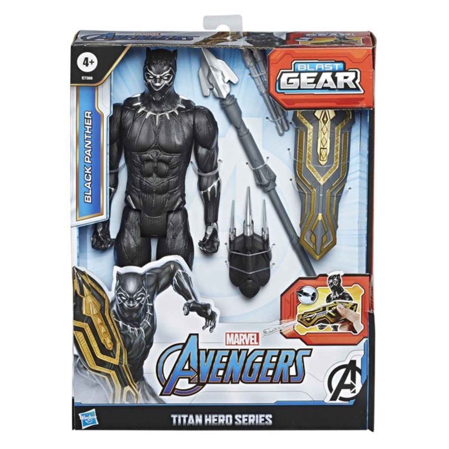 Marvel Avengers: 12-Inch Black Panther Blast Gear Action Figure