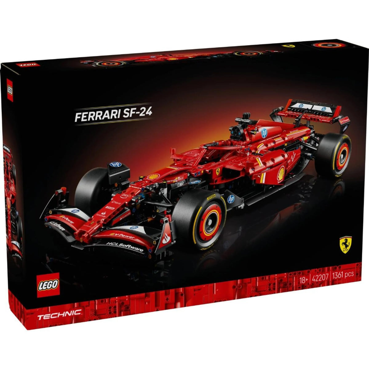 LEGO Technic Ferrari SF-24 F1 Race Car Building Set (42207) - 1361 Pieces
