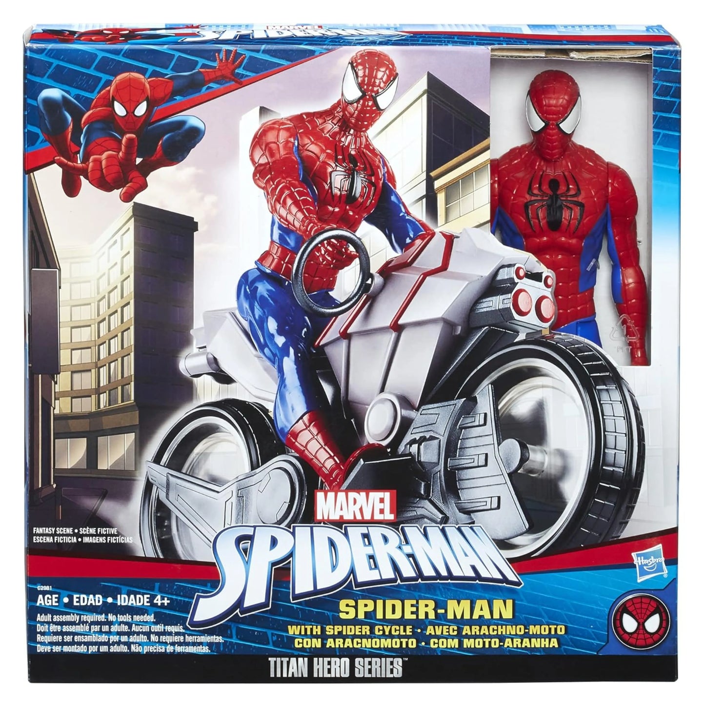 Marvel Spider-Man: 12-Inch Titan Hero Series with Spider Cycle