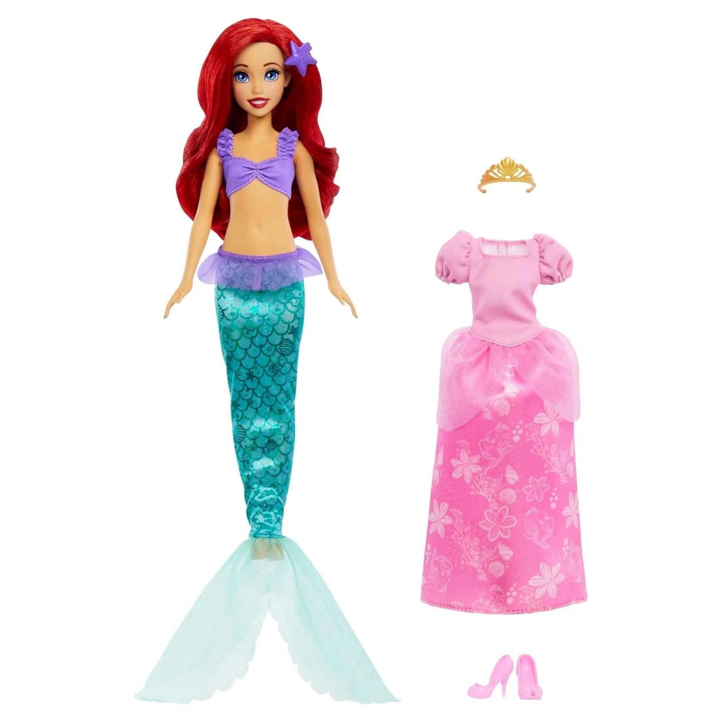 Ariel 2-in-1 Mermaid to Princess Doll with 2 Fashions and Accessories