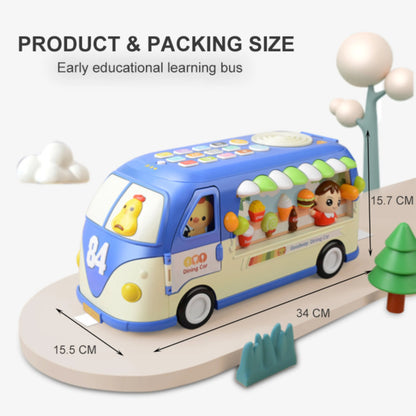 Goodway 2-in-1 Learning Bus & Dining Car Toy with Lights & Music