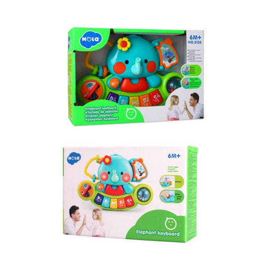 Hola 3135 2 in 1 Musical Elephant for 6M+ Ages