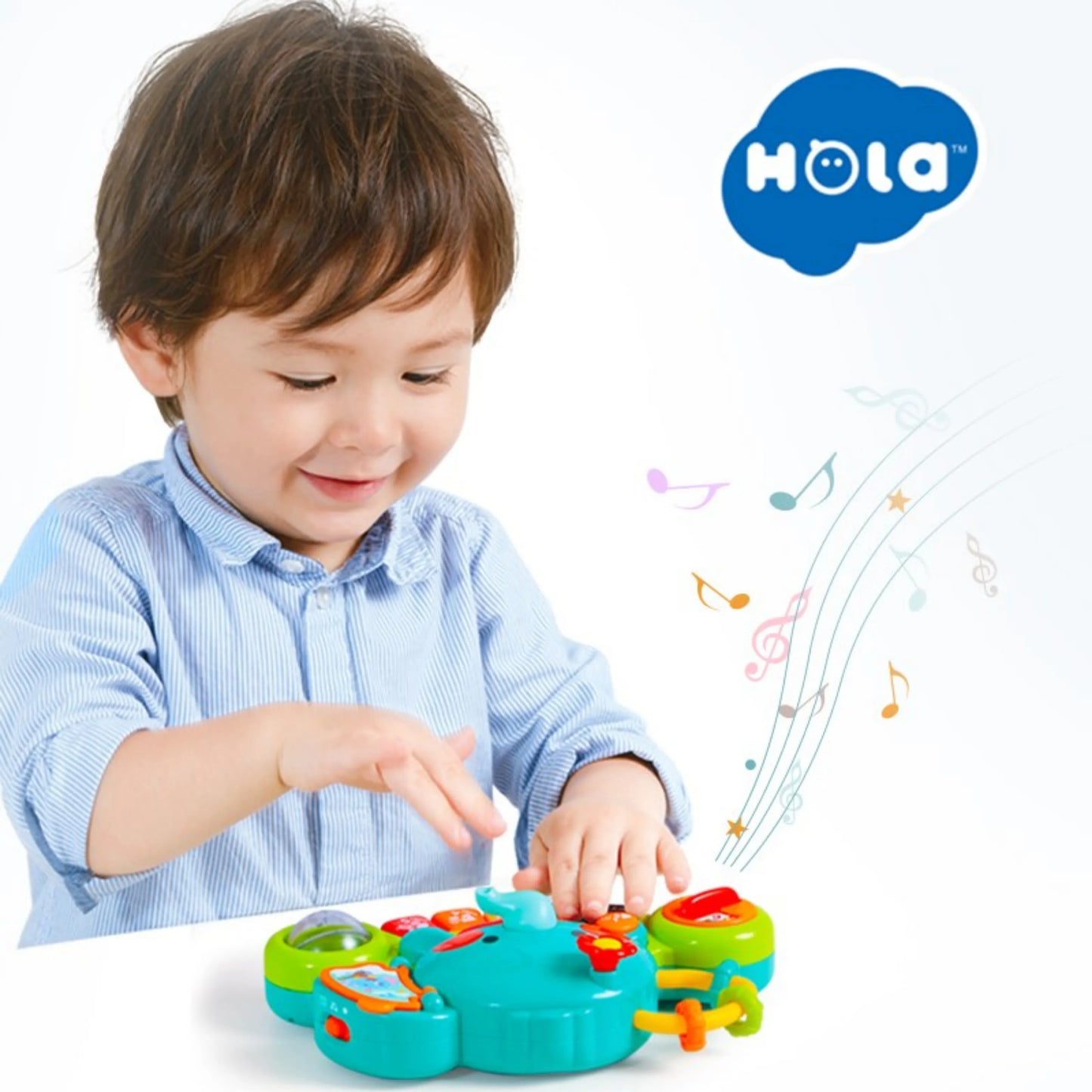 Hola 3135 2 in 1 Musical Elephant for 6M+ Ages