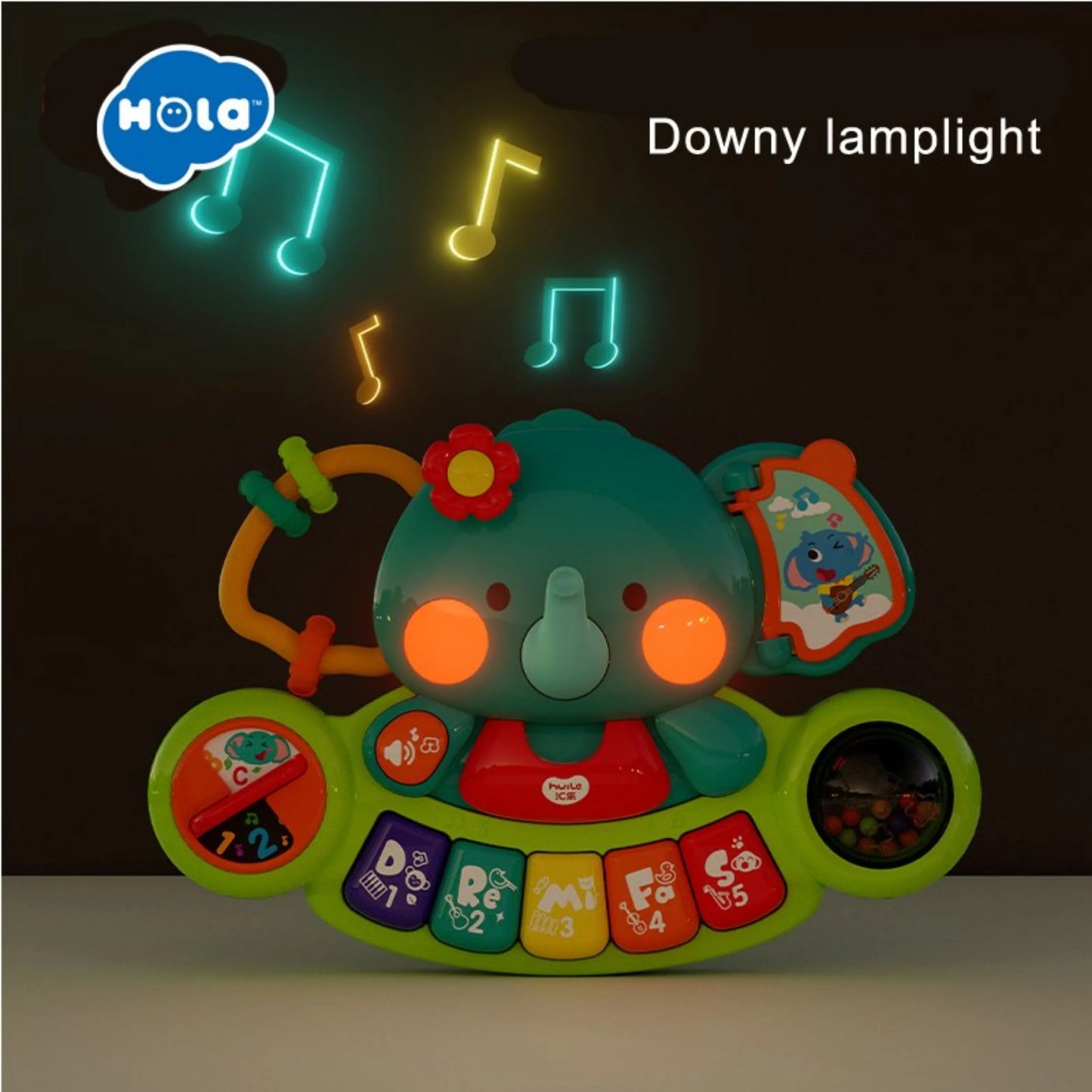 Hola 3135 2 in 1 Musical Elephant for 6M+ Ages