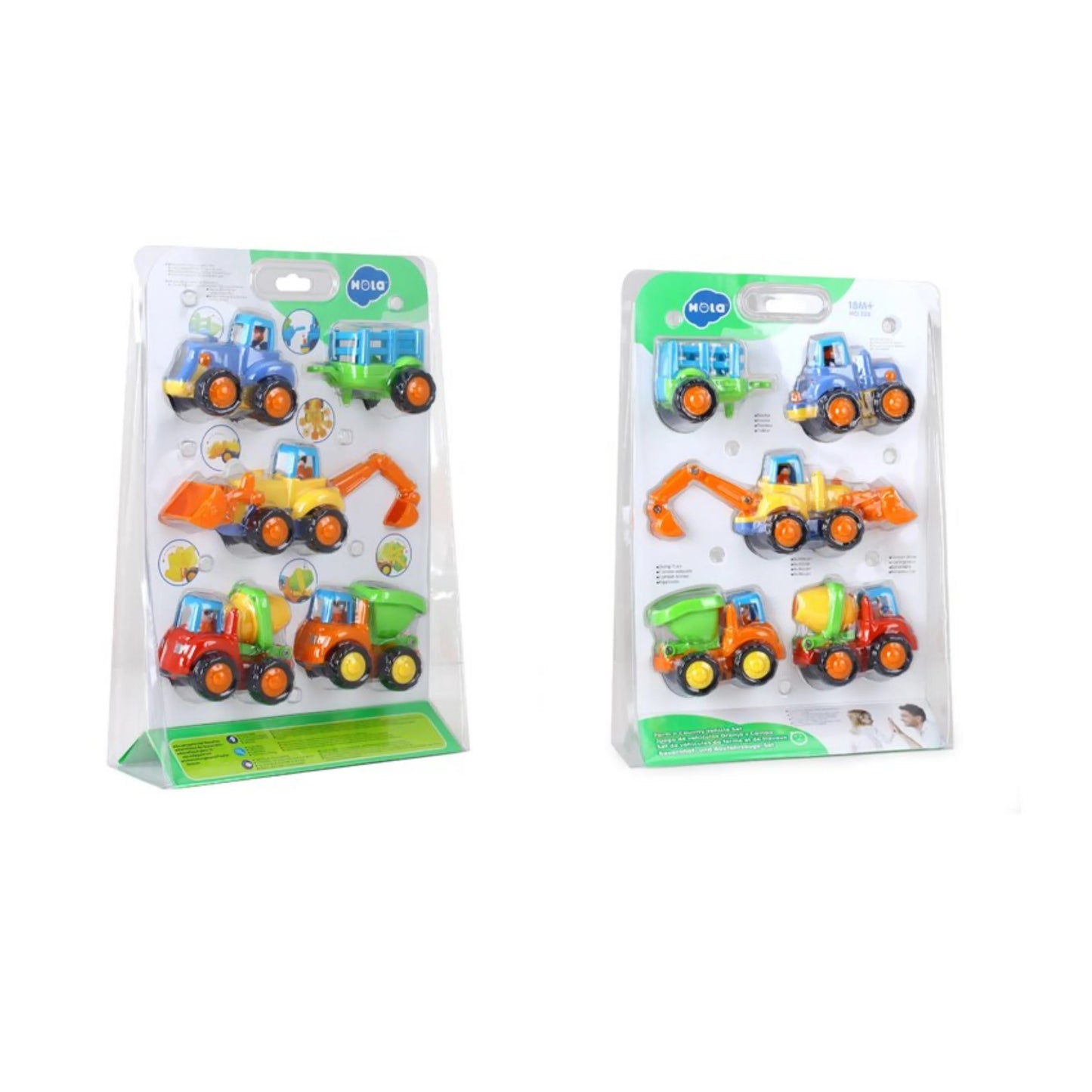 Hola 326 Construction Truck 4PK for 18M+ Ages