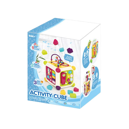 6-in-1 Baby Activity Cube with Musical Piano, Phone & Shape Sorter.