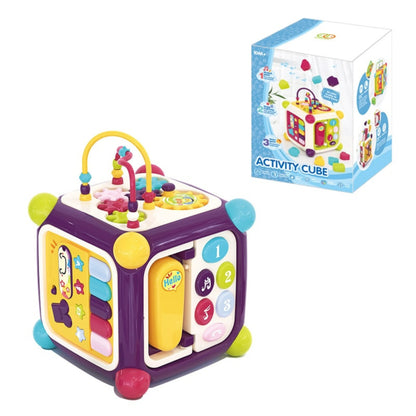 6-in-1 Baby Activity Cube with Musical Piano, Phone & Shape Sorter.