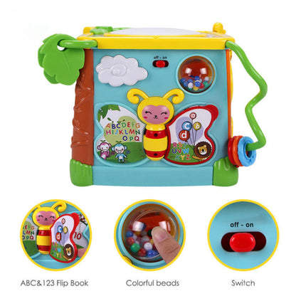 Goodway 6-in-1 Musical Learning Activity Cube with Light-Up Hand Drum.