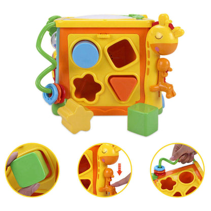 Goodway 6-in-1 Musical Learning Activity Cube with Light-Up Hand Drum.