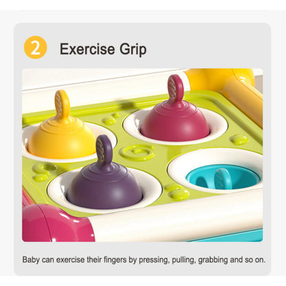 Play & Learn Musical Activity Cube Toy with Shape Sorter & Sensory Board.