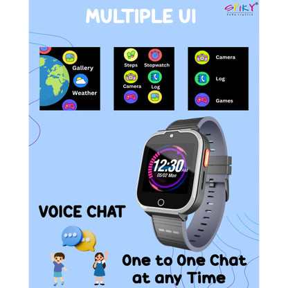 SPIKY Cyclops 4G Kids Smart Watch with Video Call & GPS Tracking