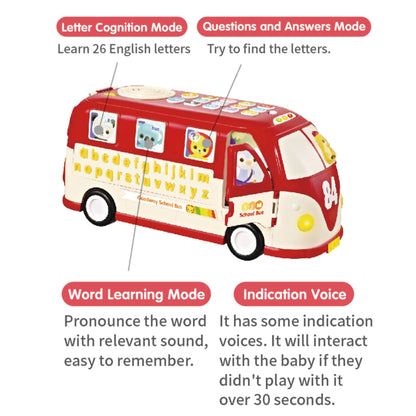 Goodway 2-in-1 Learning Bus & Dining Car Toy with Lights & Music