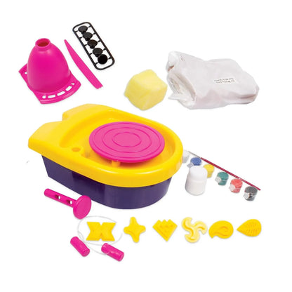Funskool Handy Crafts Motorized Pottery Wheel DIY Activity Kit with 1 Kg Clay & Paints (Ages 8+)