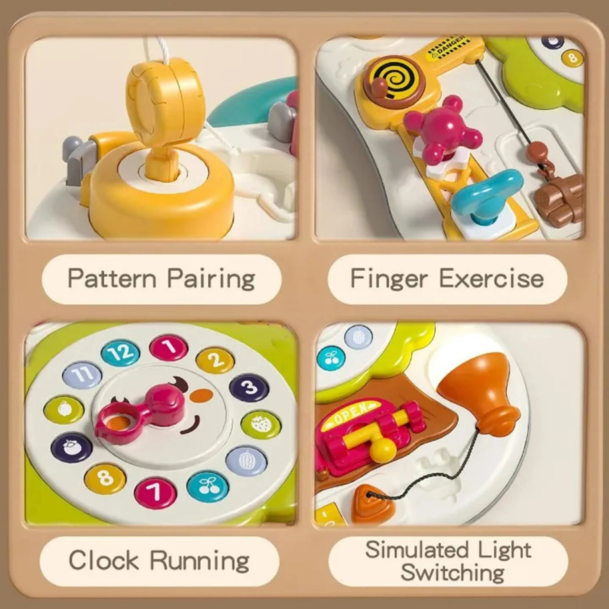 Goodway Montessori Sensory Busy Board for Toddlers