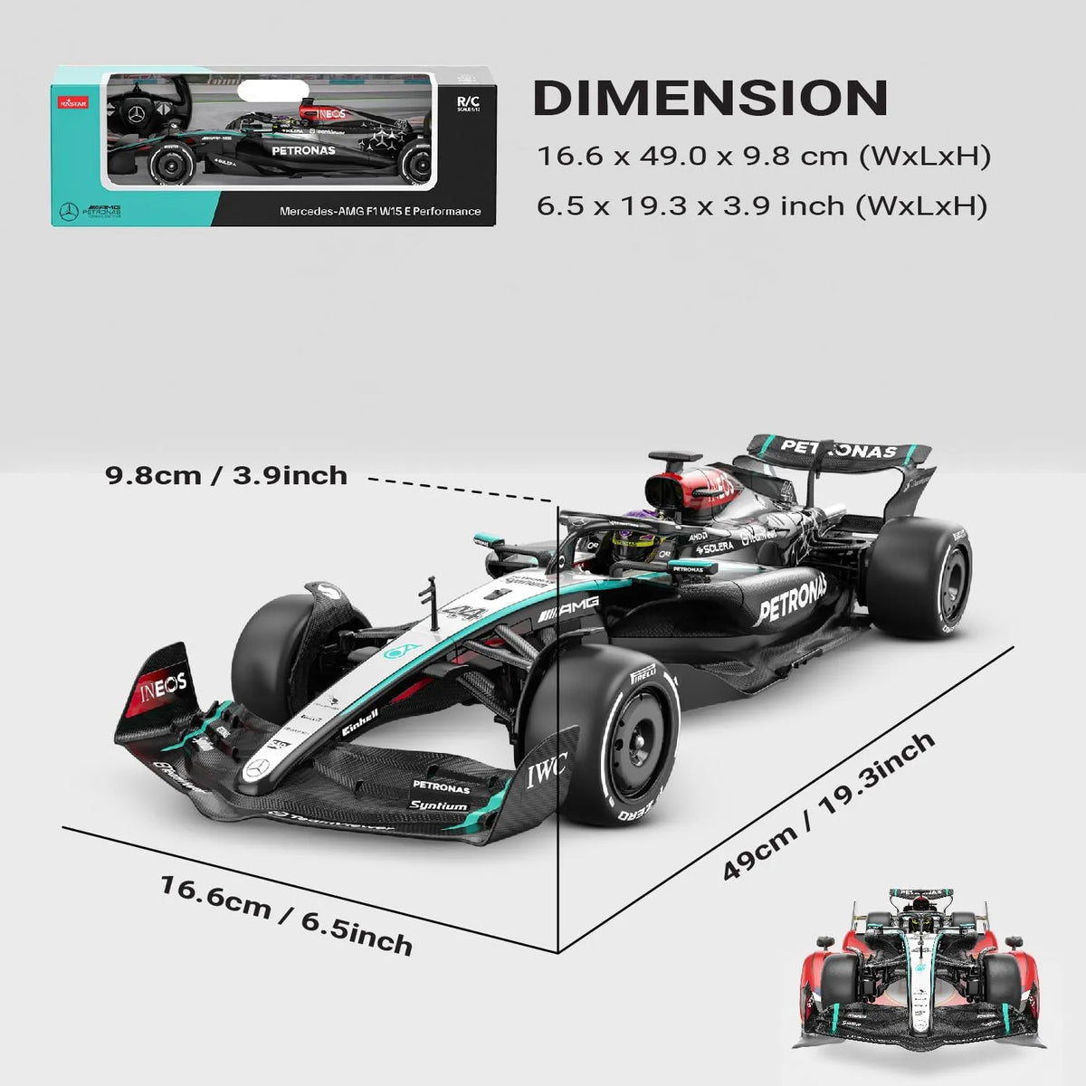 RASTAR 1/12 Mercedes-AMG F1 W15 E Performance Remote Control Car