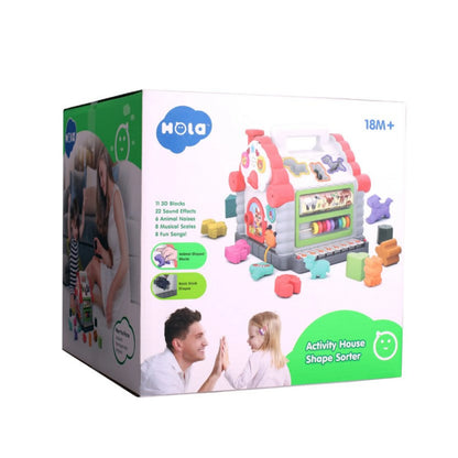 Hola 739 Activity House Shape Sorter for 18M+ Ages
