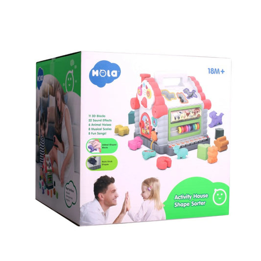 Hola 739 Activity House Shape Sorter for 18M+ Ages