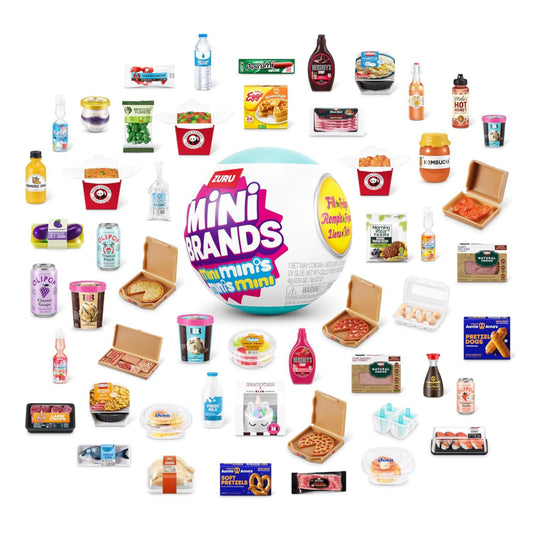 ZURU Mini Brands Mini Minis Fill the Fridge Playset with UV Light-Up Fridge