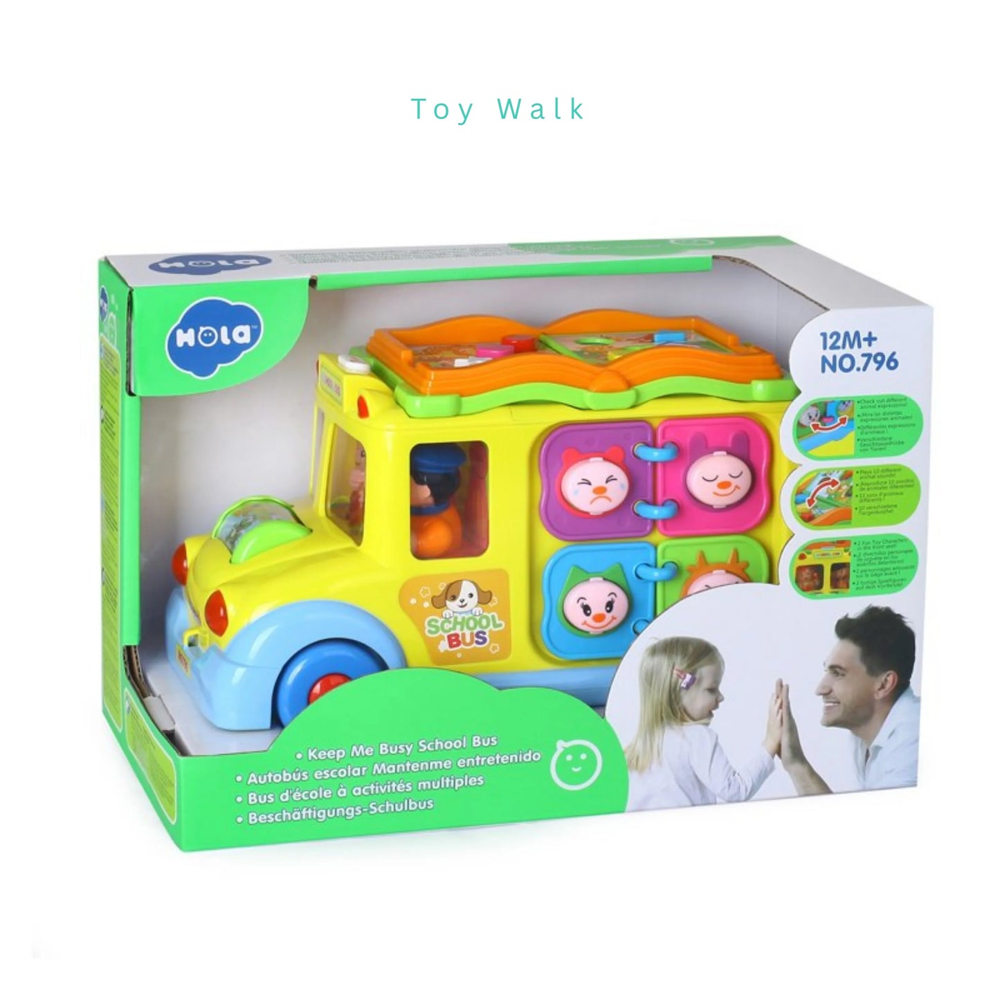 Hola 796 Busy School Bus for 12M+ Ages