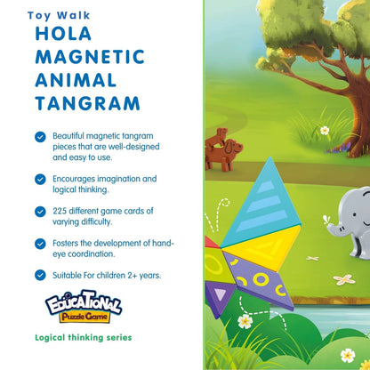 Hola E7982 Magnetic Animal Tangram for 2Y+ Ages