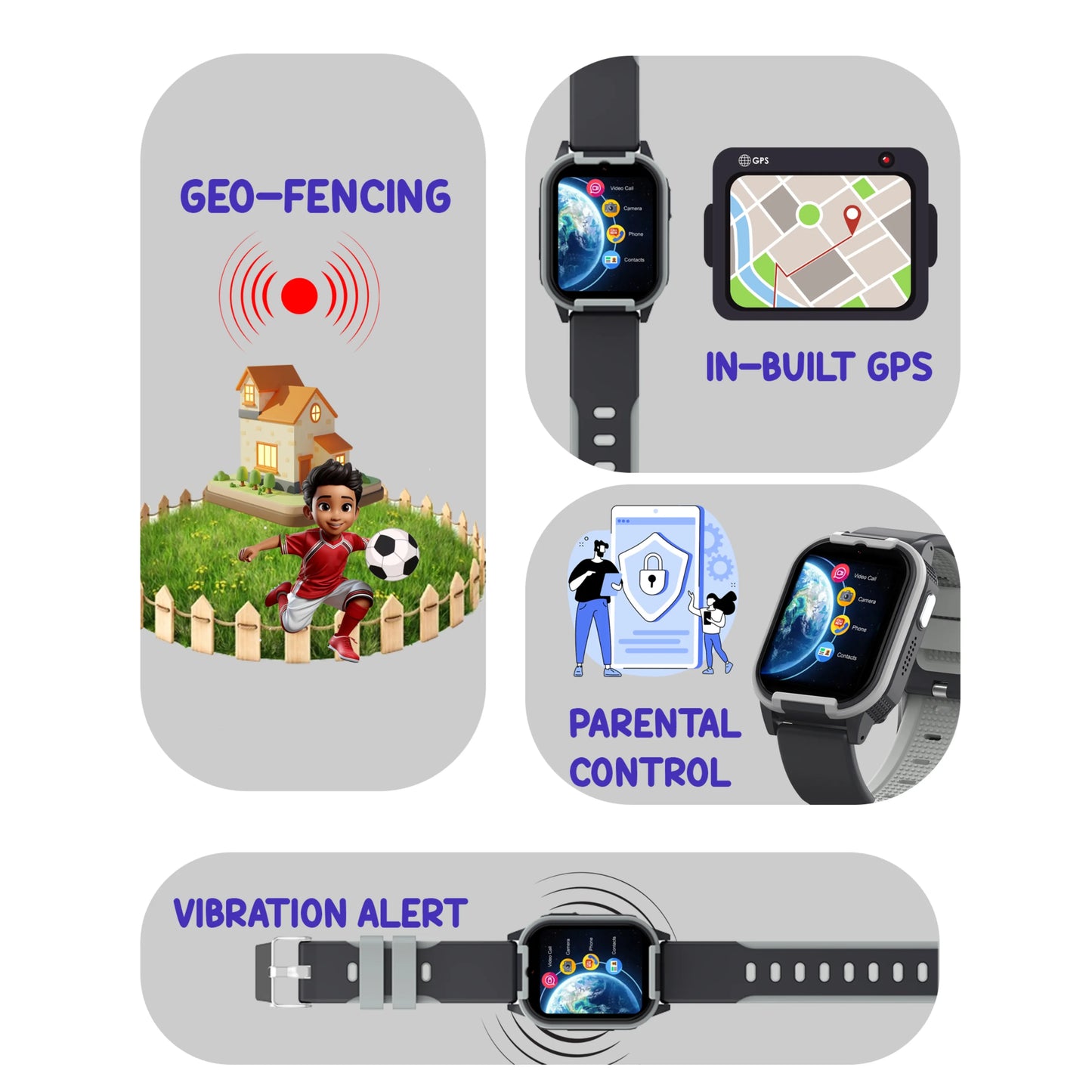 SPIKY Gnome 4G Kids Smartwatch with Video Calling & GPS Tracking