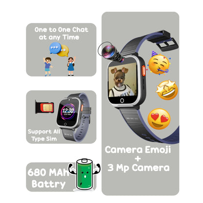 SPIKY Cyclops 4G Kids Smart Watch with Video Call & GPS Tracking