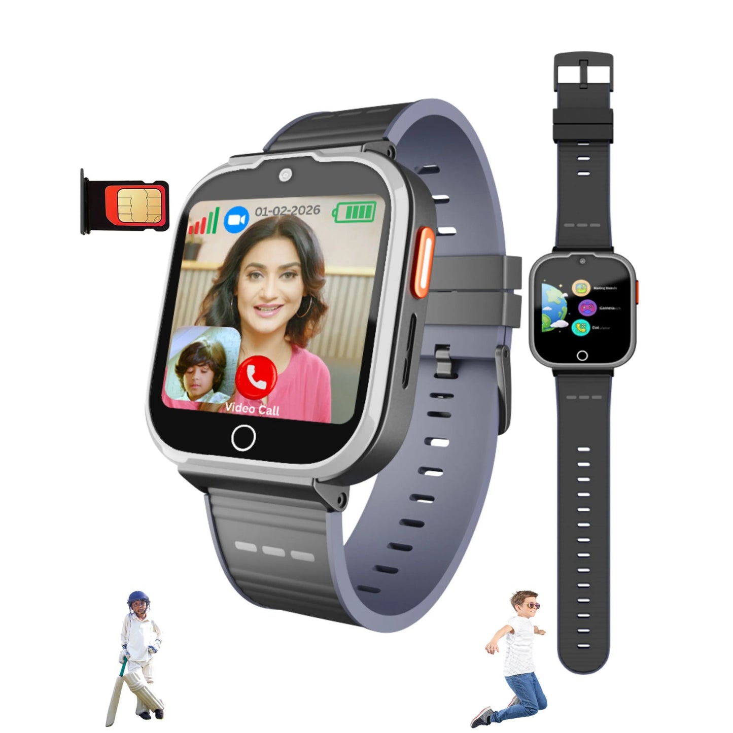 SPIKY Cyclops 4G Kids Smart Watch with Video Call & GPS Tracking