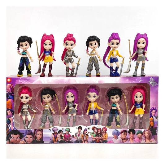 K-Pop Demon Hunters: 6-Piece Stylized Warrior 6Pcs Figure Set