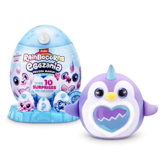 ZURU Rainbocorns Eggzania Frozen Mania Mystery Plush Egg with 10+ Surprises
