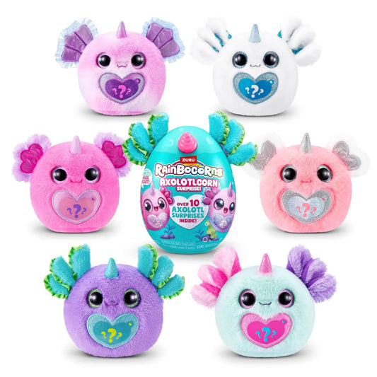 ZURU Rainbocorns Axolotlcorn Surprise Mystery Plush Egg with 10+ Surprises