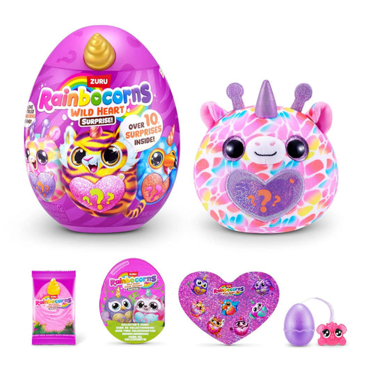 ZURU Rainbocorns Wild Heart Surprise Series Mystery Plush Egg with 10+ Surprises.
