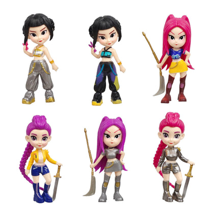 K-Pop Demon Hunters: 6-Piece Stylized Warrior 6Pcs Figure Set