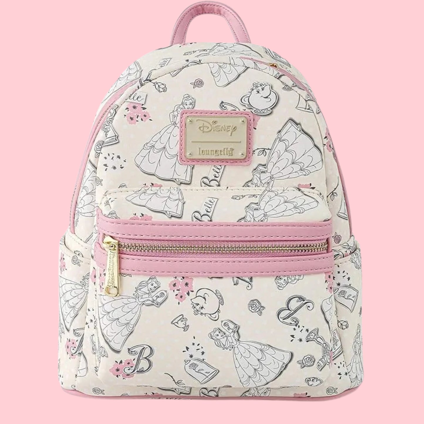 Loungefly Disney Beauty and the Beast Belle All-Over Print Mini Backpack