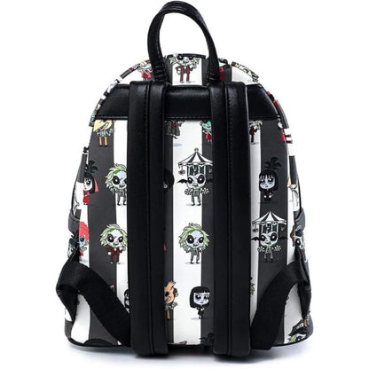 Loungefly Beetlejuice Character Print Mini Backpack