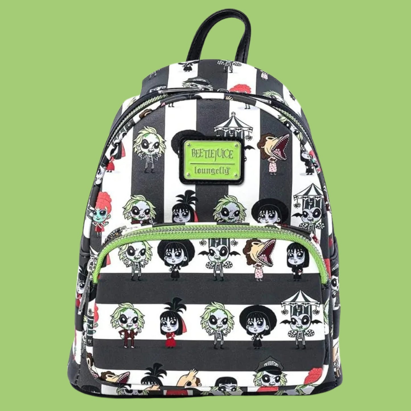 Loungefly Beetlejuice Character Print Mini Backpack