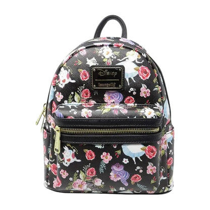 Loungefly Disney Alice in Wonderland Floral All-Over Print Mini Backpack
