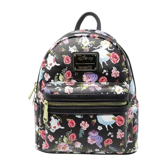 Loungefly Disney Alice in Wonderland Floral All-Over Print Mini Backpack